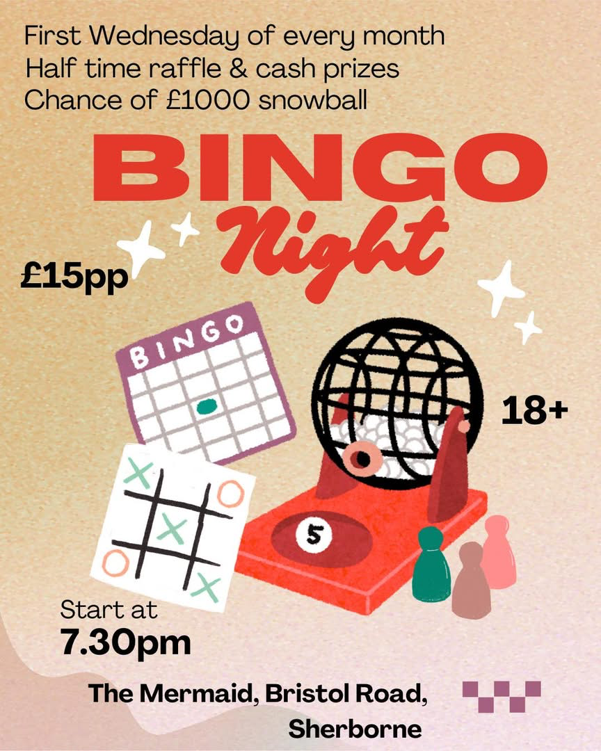 Bingo Night flyer at The Mermaid